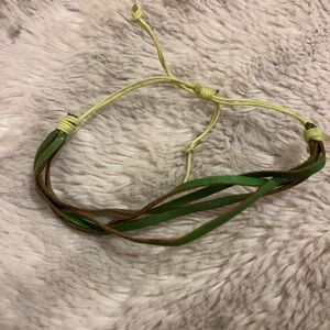 Green and Brown Braided Bracelet